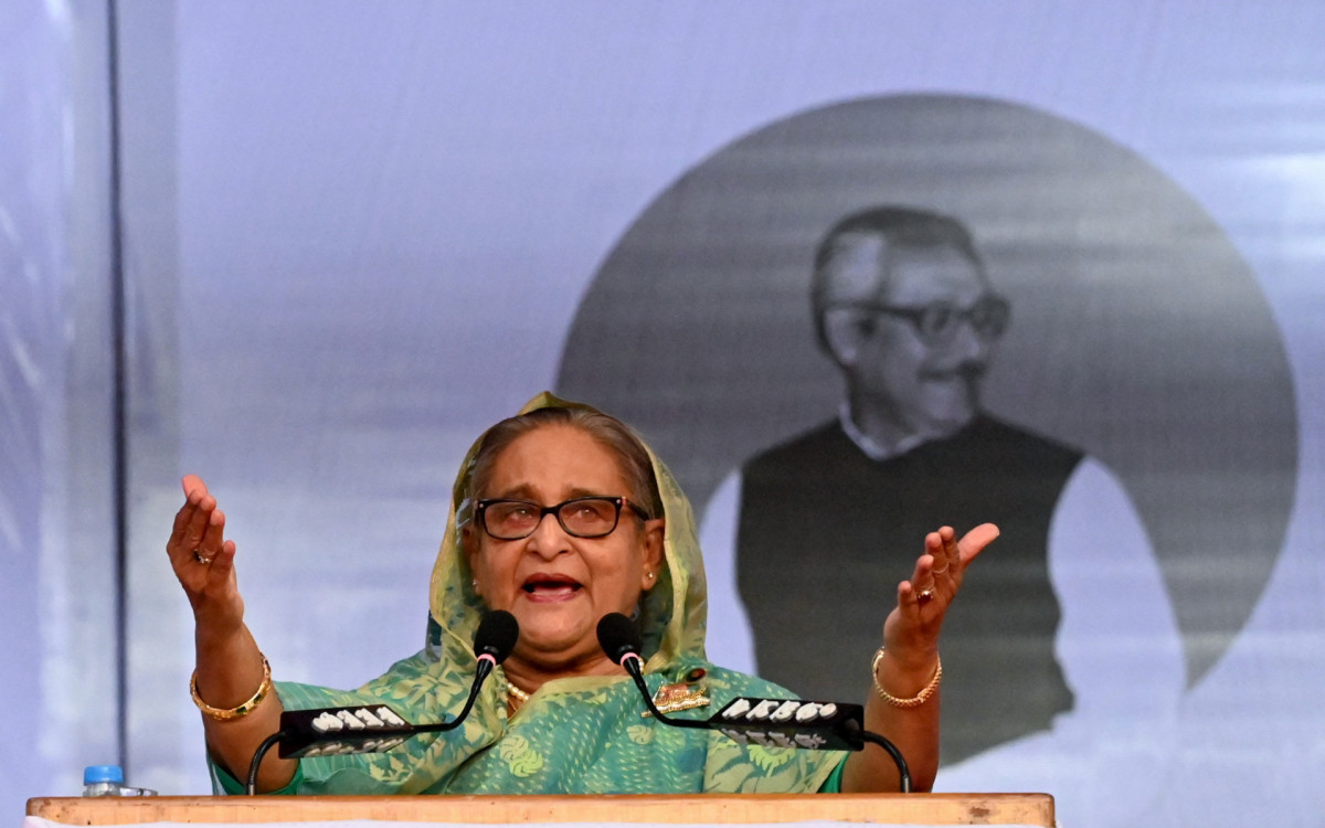 Ex-primeira-ministra de Bangladesh, Sheikh Hasina - AFP