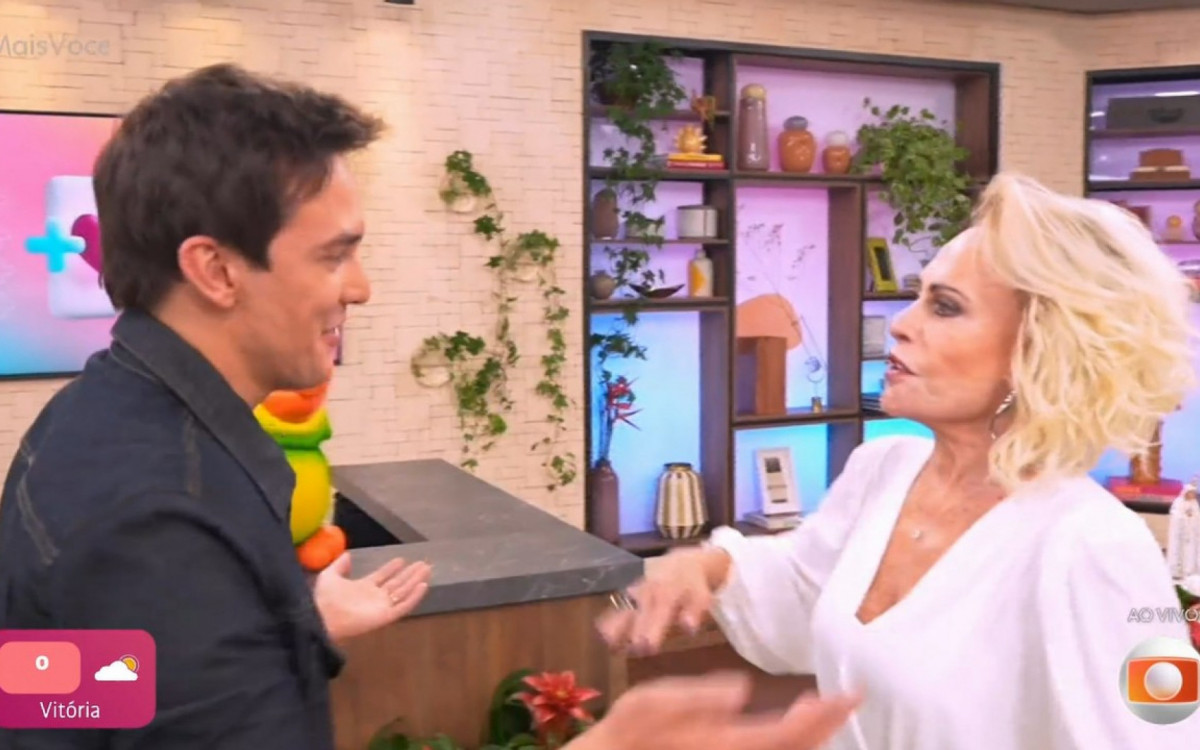 Ana Maria Braga dá bronca em Alessandro Jodar no 'Mais Você' - Reprodução/TV Globo