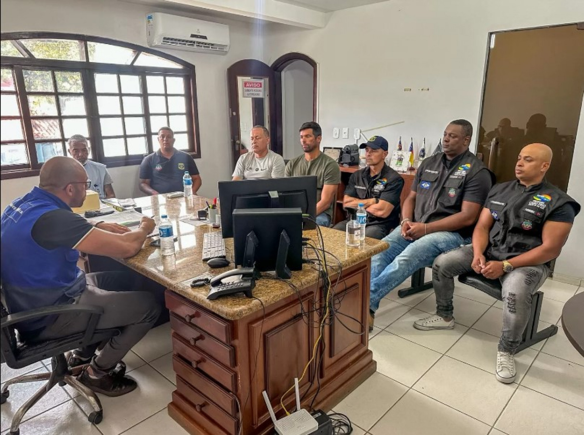 Reunião de alinhamento com coordenadores e responsáveis pelos setores operacionais na sede da Secretaria de Segurança e Ordem Pública - Ascom