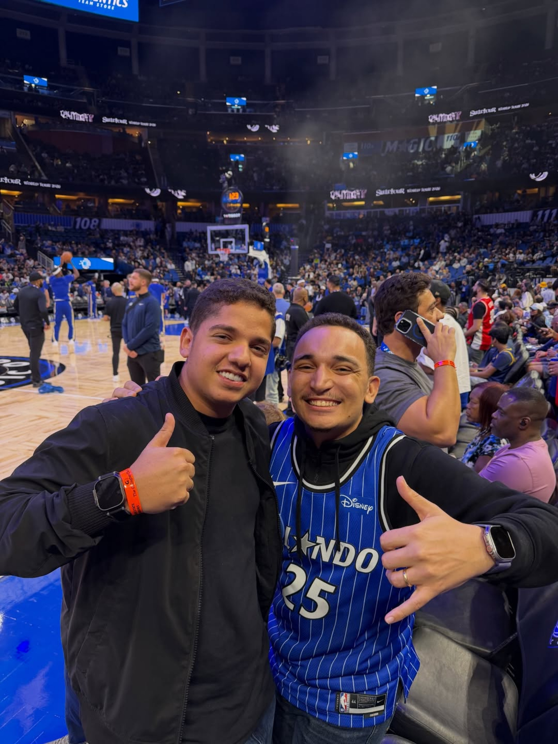 João Gomes aproveitou passagem pelos Estados Unidos para acompanha a NBA - Reprodução/Instagram 