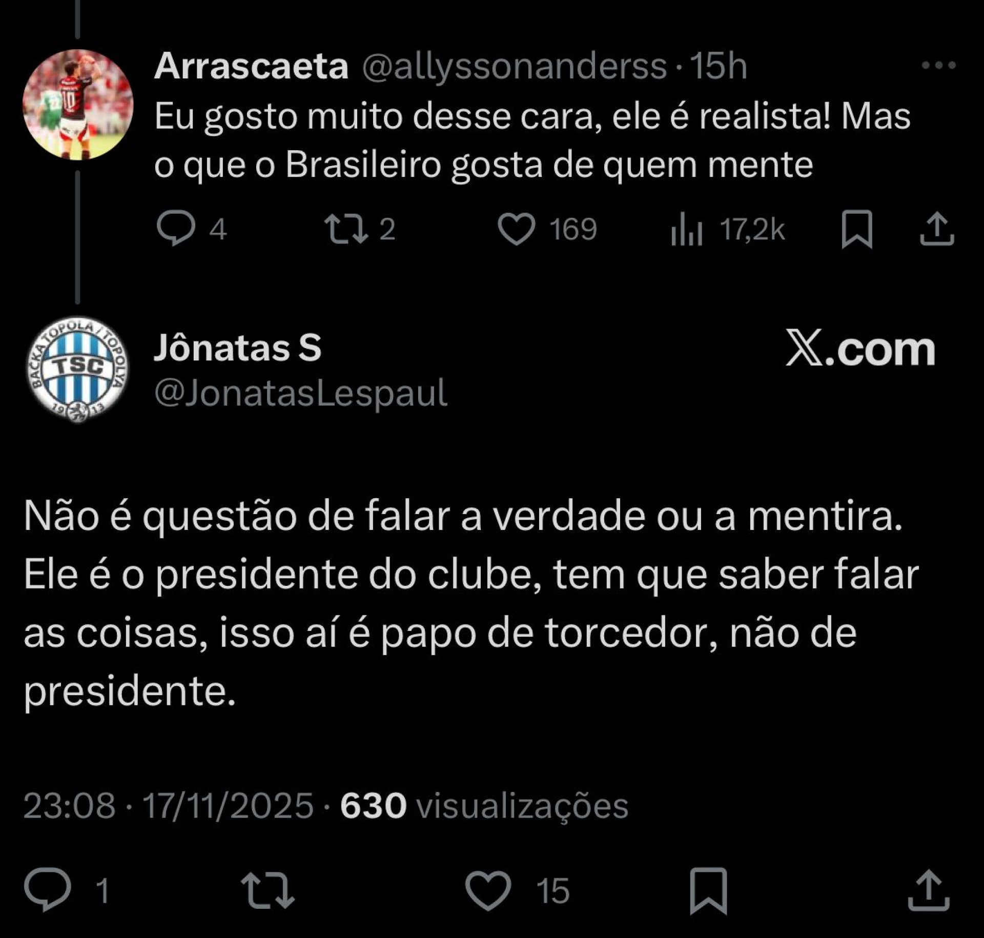 Coment&aacute;rios sobre a fala de Adson Batista - Reprodu&ccedil;&atilde;o/X