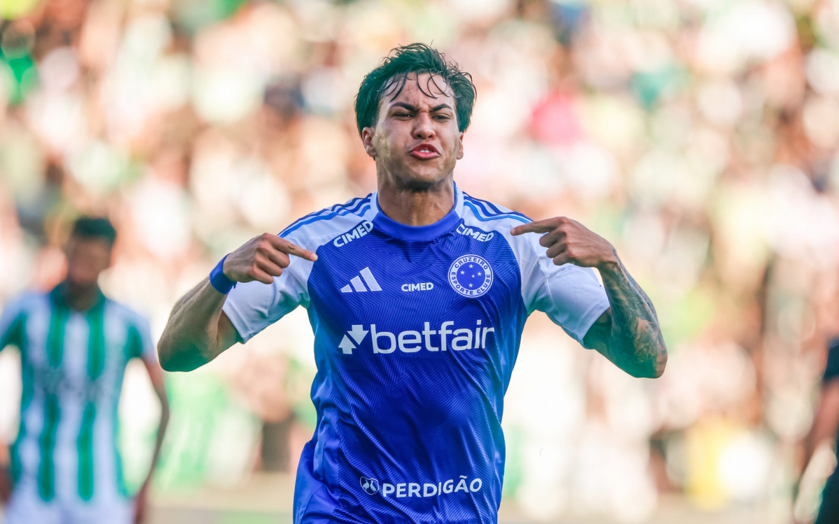 Kaio Jorge vibra após buscar o empate para o Cruzeiro. Artilheiro do Brasileiro, ele chegou aos 19 gols