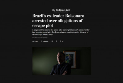 Imprensa internacional repercute prisão preventiva de Bolsonaro; confira