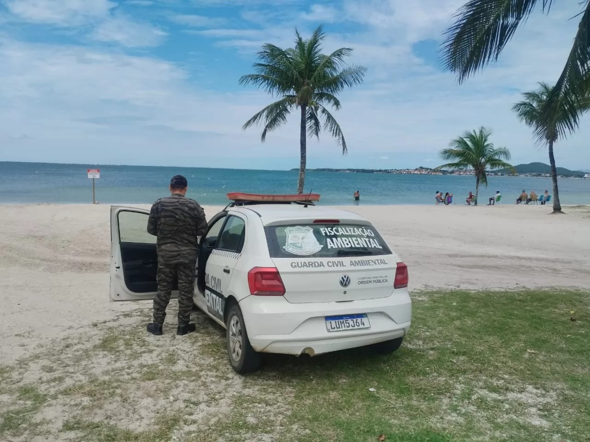 Guarda Ambiental desmonta estrutura de churrasco irregular - Ascom