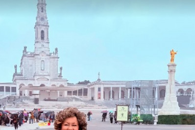 Alcione visita o Santuário de Fátima: 'Parada obrigatória'