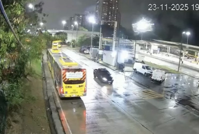 Vídeo: motorista embriagado é preso depois de invadir pista do BRT na contramão