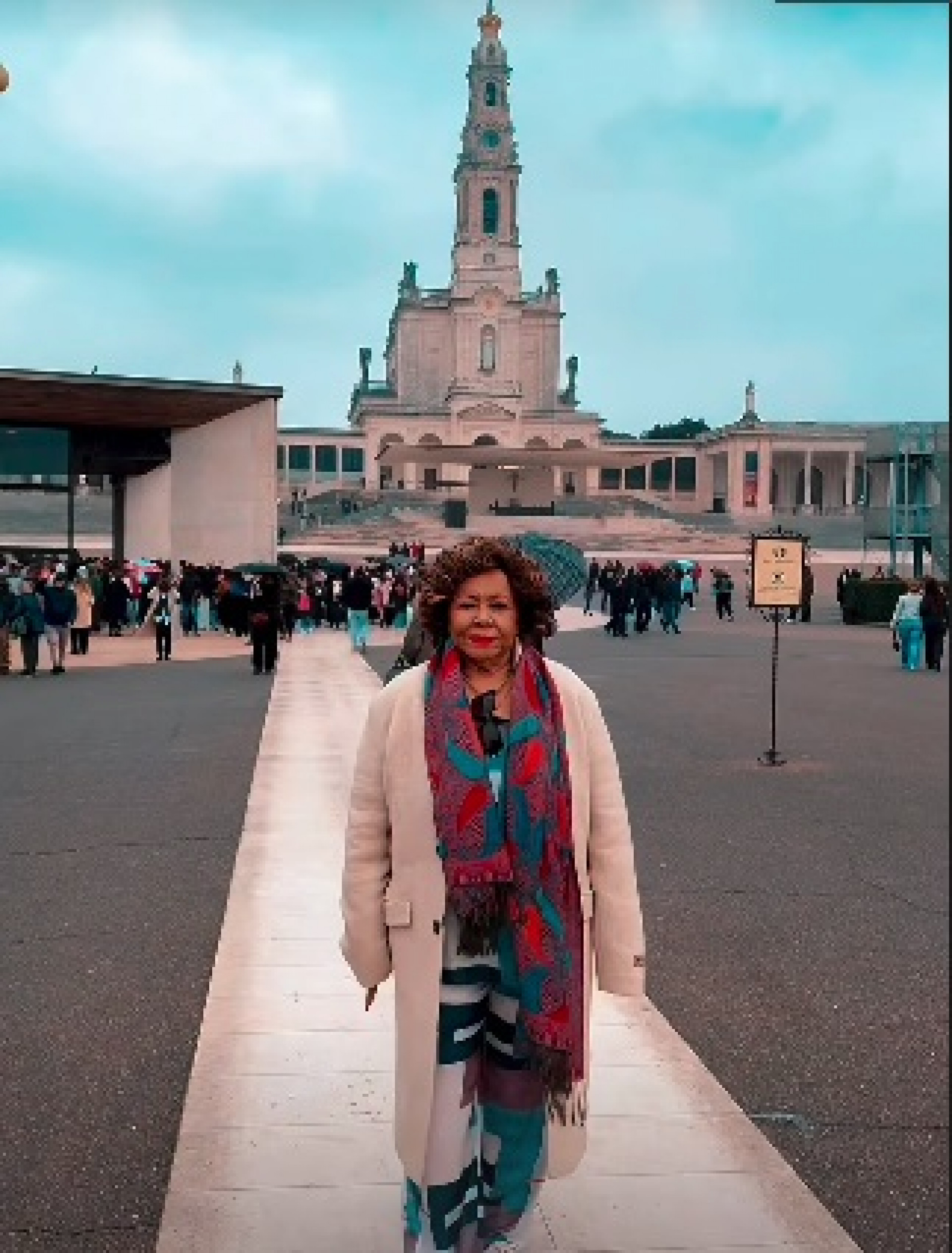 Alcione visita o Santuário de Fátima - Reprodução do Instagram