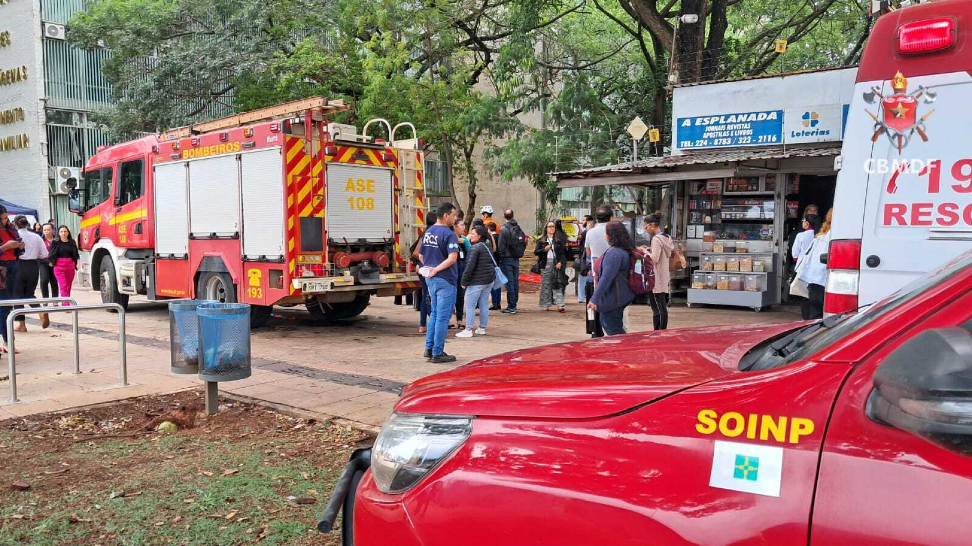 Corpo de Bombeiros atendeu 27 vítimas no local - Divulgação / CBMDF