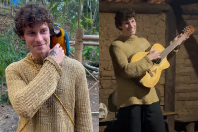 Shawn Mendes visita aldeia indígena em São Paulo e toca violão