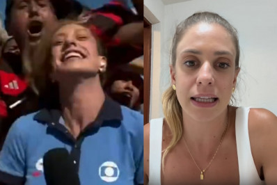 Vídeo! Repórter da Globo tem cabelo puxado por torcedores no 'AeroFla' e desabafa: 'Agressão'