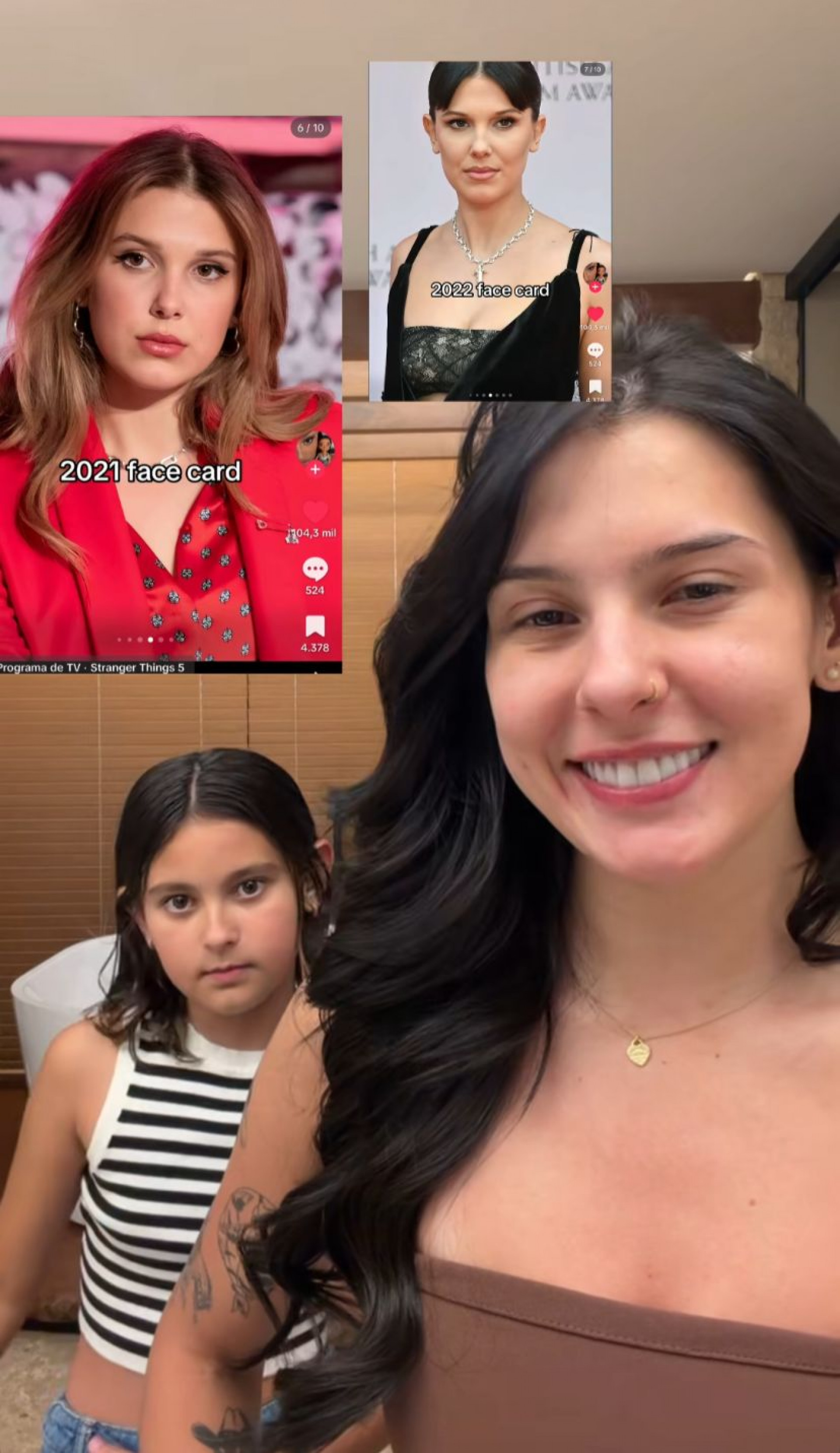 Ana é comparada à atriz Millie Bobby Brown - Reprodução/Instagram