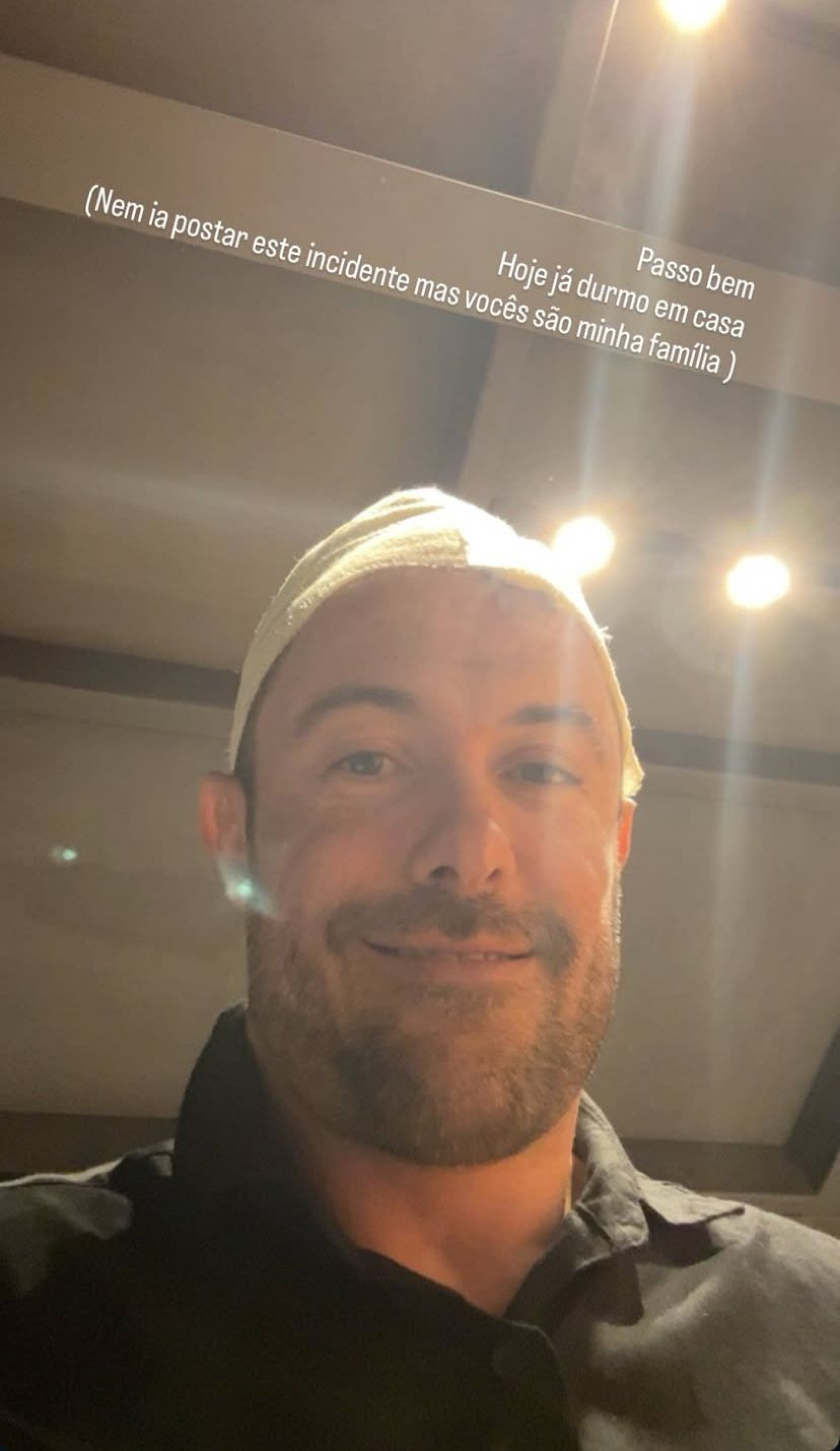 Kayky Brito levou pontos na cabeça após queda - Reprodução/Instagram 