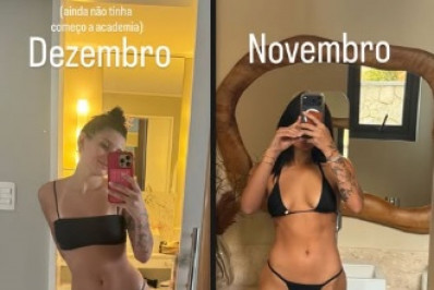 Ana Castela exibe evolução do corpo após nove meses de academia