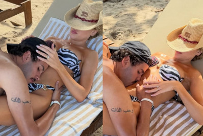 Malu Borges posa de biquíni aos 2 meses de gravidez