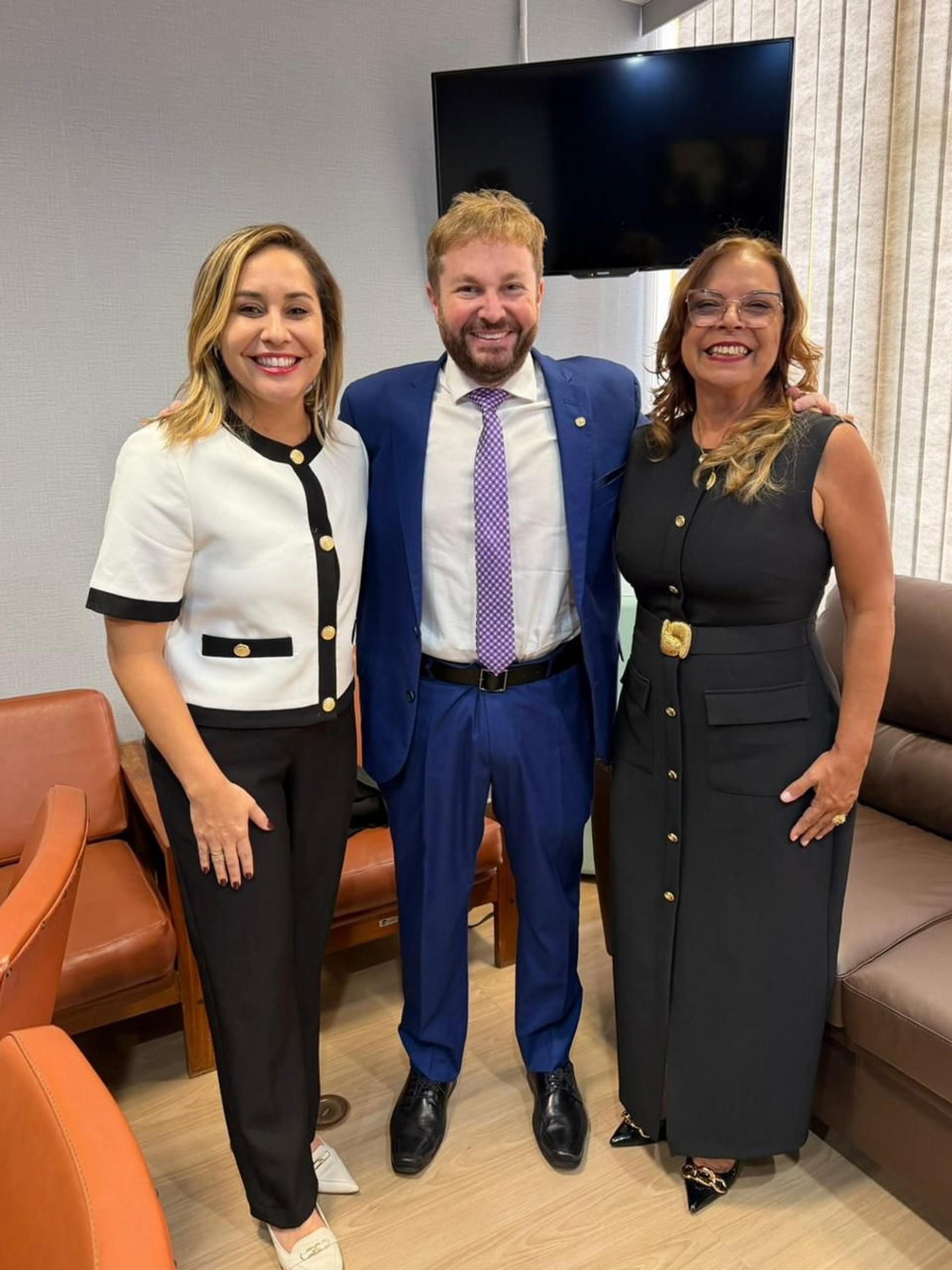 Daniela Soares, Marcos Soares e Dayse Barros - Ascom