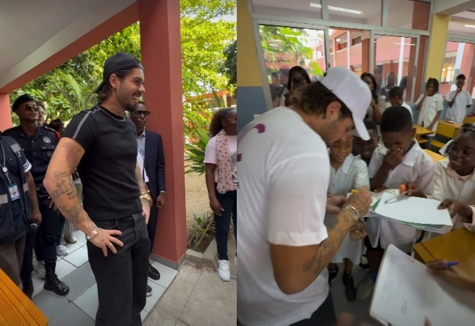 Zé Felipe visitou escola de Angola antes de show no país  - Reprodução/Instagram 