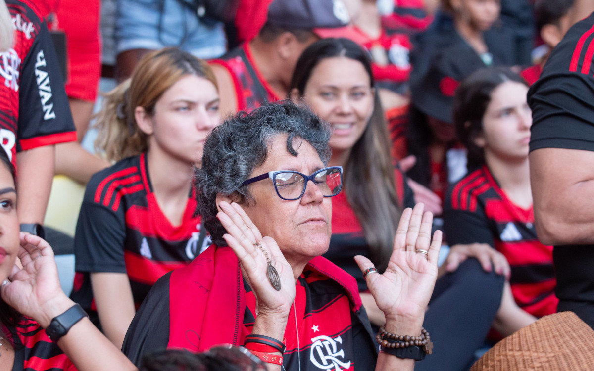 Torcedores do Flamengo no FlaFest no Maracanã, (estádio jornalista Mário Filho) Zona Norte do Rio de Janeiro,neste sábado (29). Fotos Érica Martin/ Agência O Dia