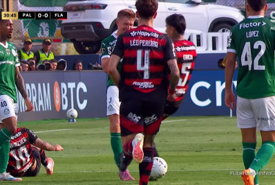 Comentarista da Globo vê erro da arbitragem em lance de Pulgar na final da Libertadores