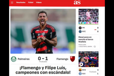 Imprensa internacional repercute título do Flamengo e não expulsão de Pulgar: 'Escândalo'