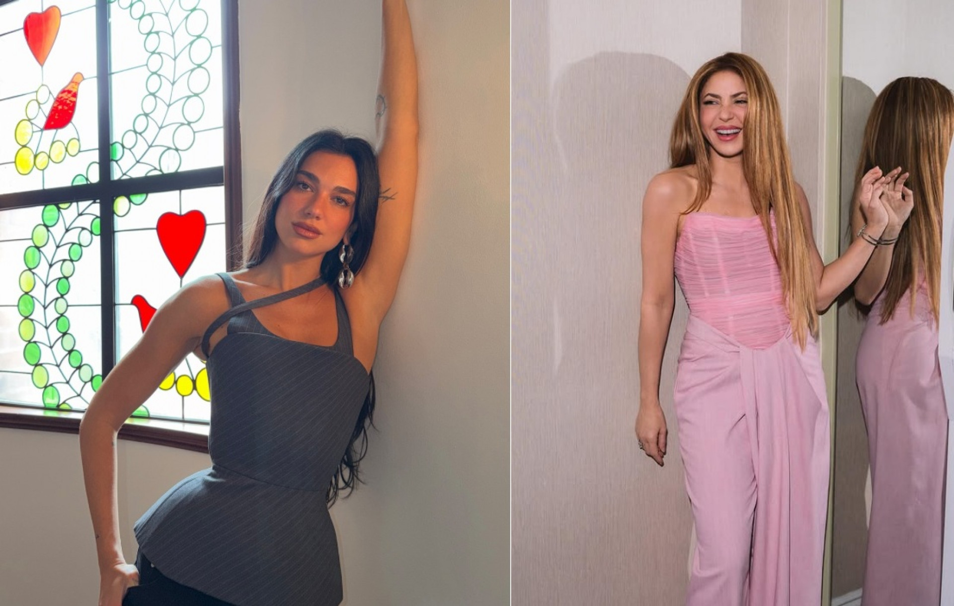Dua Lipa e Shakira - Reprodução / Instagram