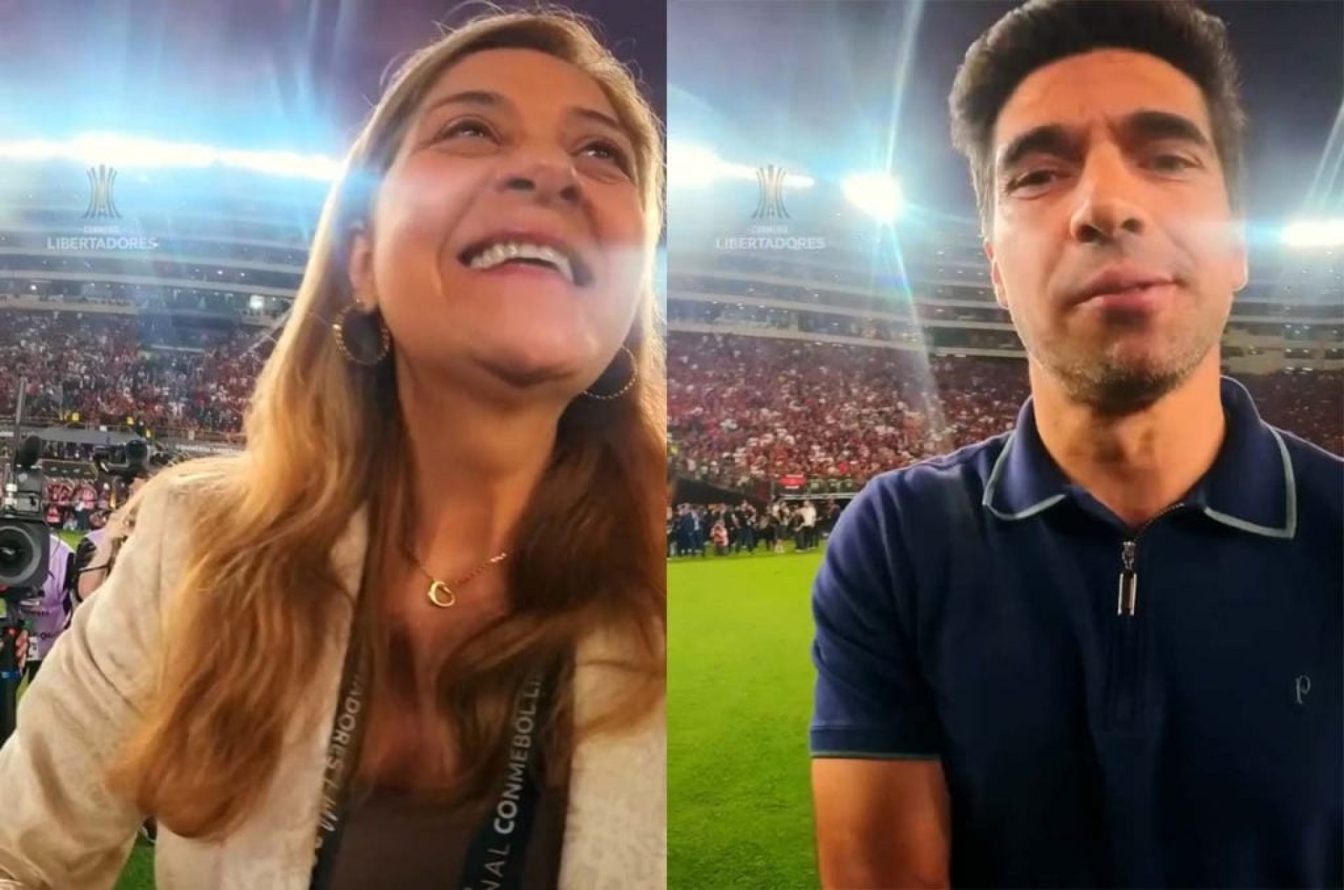 Promessa de Leila e cutucada de Abel; Confira o que a dupla do Palmeiras falou na premiação da Libertadores