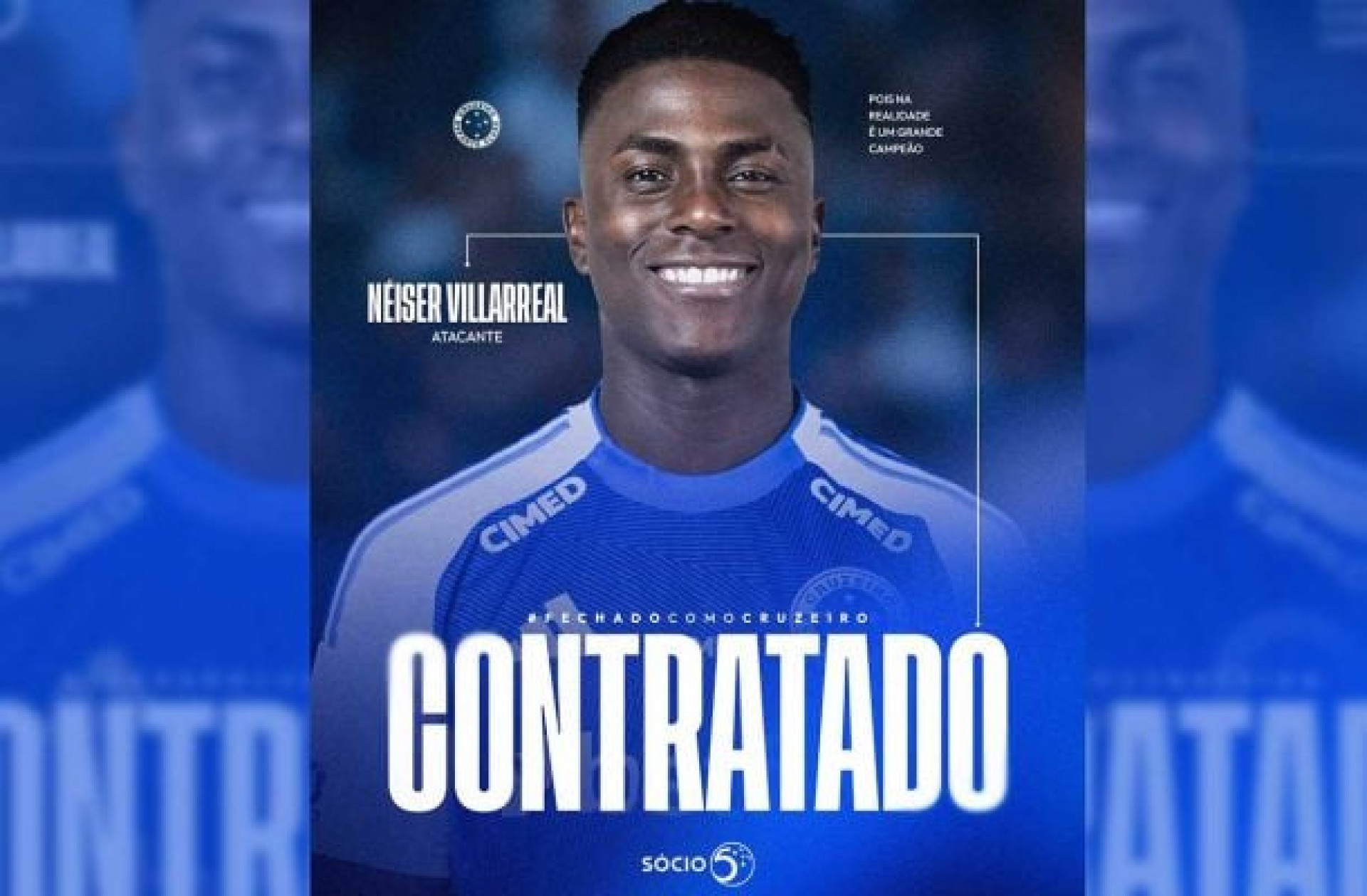 Cruzeiro anuncia a contratação do atacante Néiser Villarreal