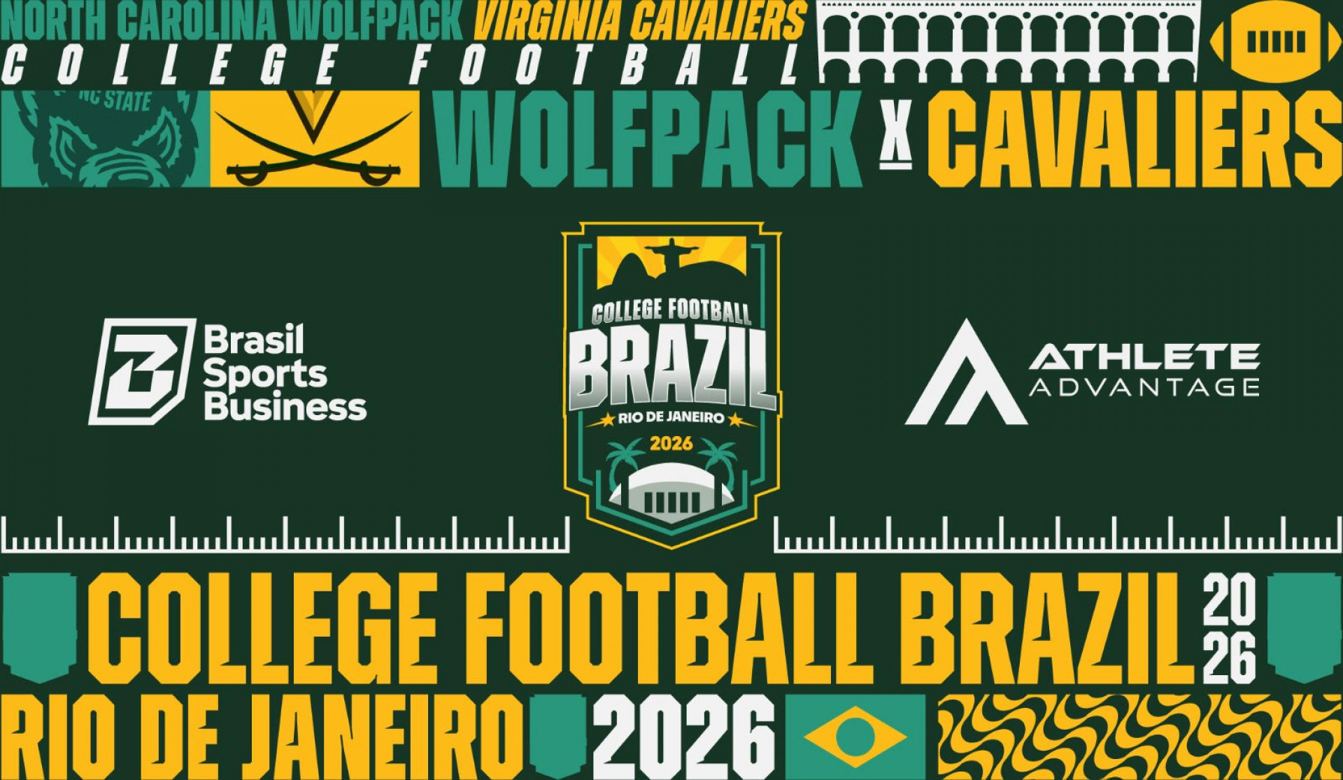 Jogo de futebol americano universitário que aconteceria no Rio será disputado nos EUA