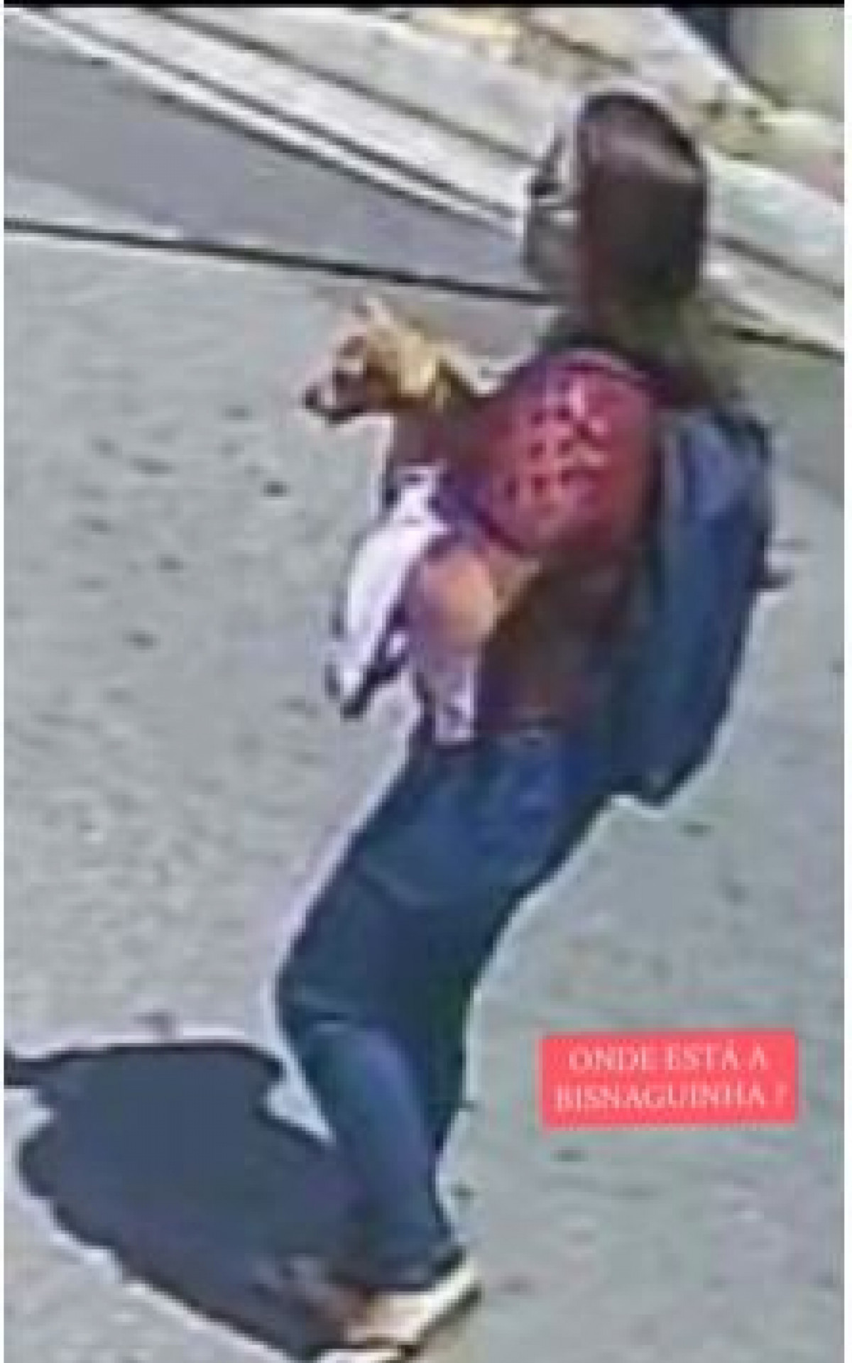 Uma mulher foi flagrada carregando Bisnaguinha após ela fugir de casa - Arquivo Pessoal