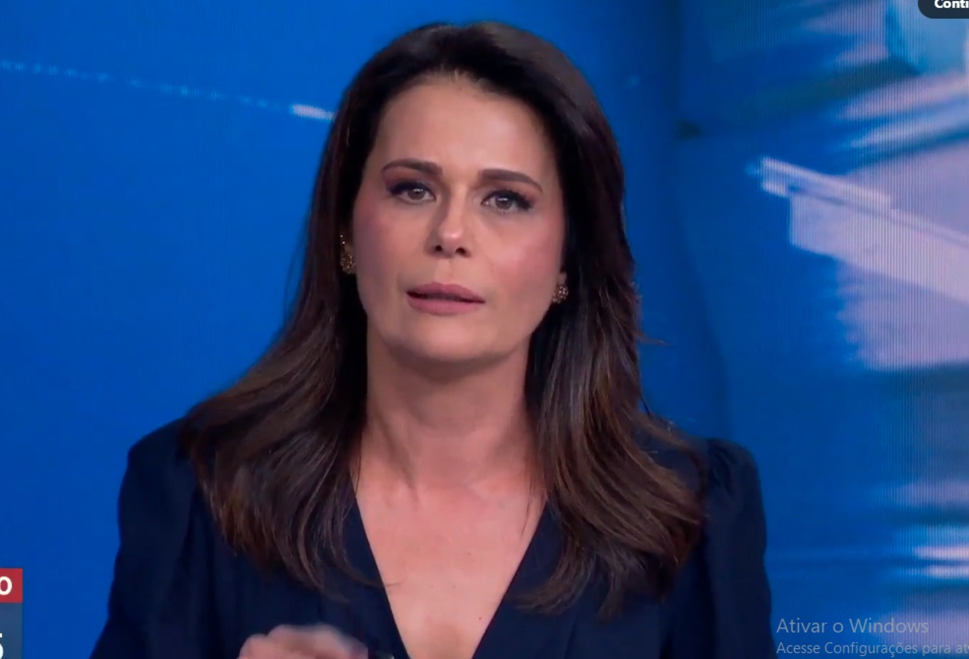 Adriana Araújo durante o 'Jornal da Band' - Reprodução de vídeo