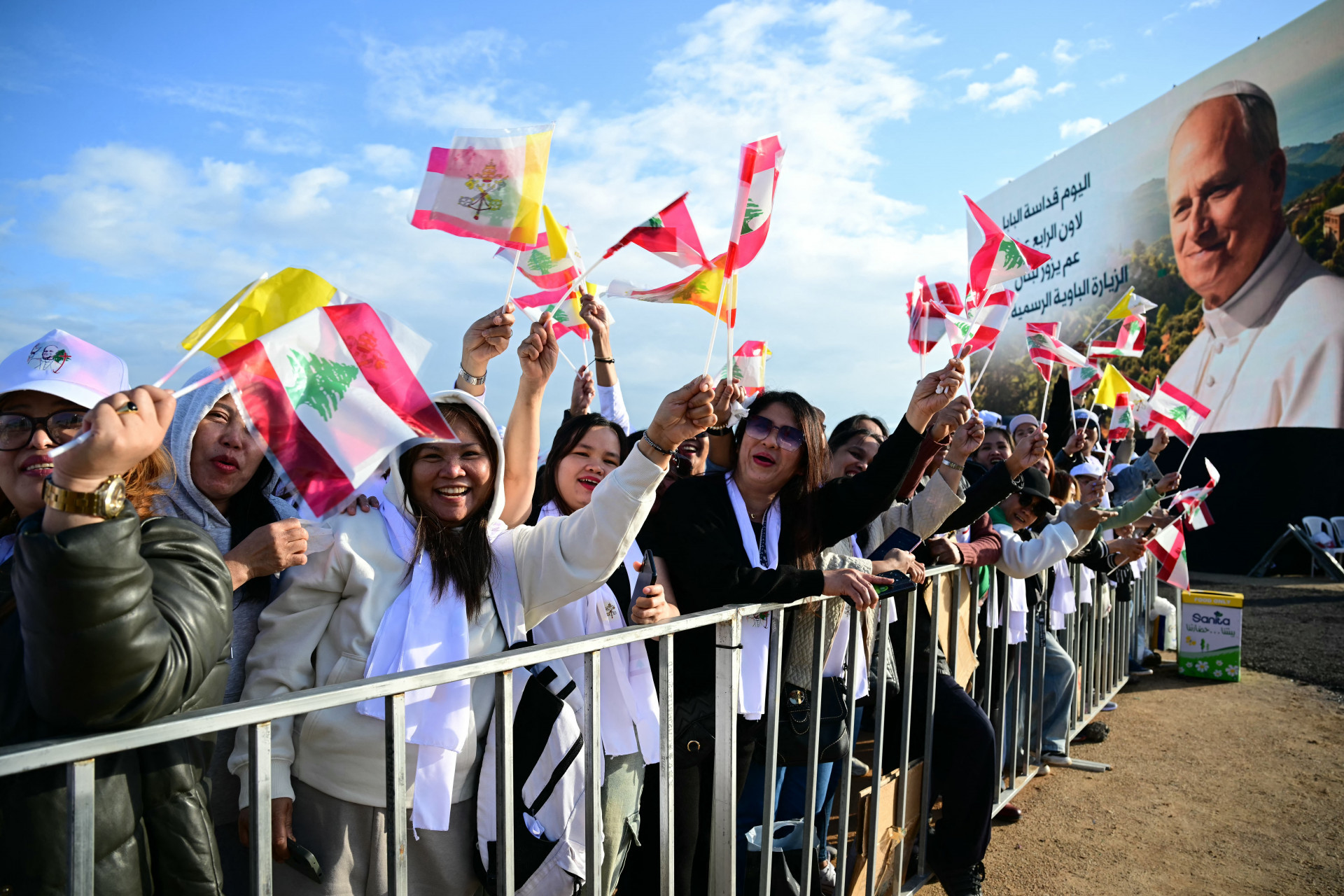 Cerca de 150 mil pessoas assistiram à missa do papa em Beirute - Giuseppe Cacace / AFP