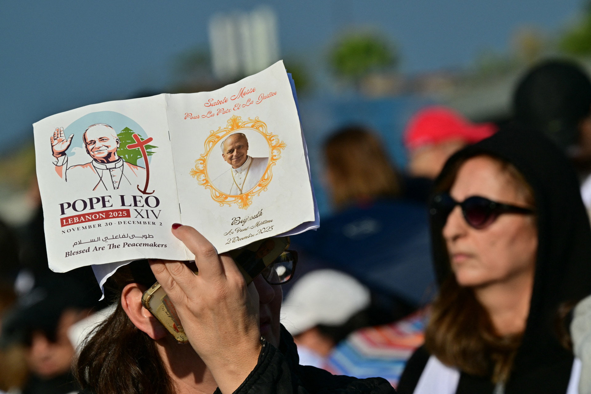 Chegada do Papa ao Líbano era intensamente aguardada por fiéis no país - Giuseppe Cacace / AFP