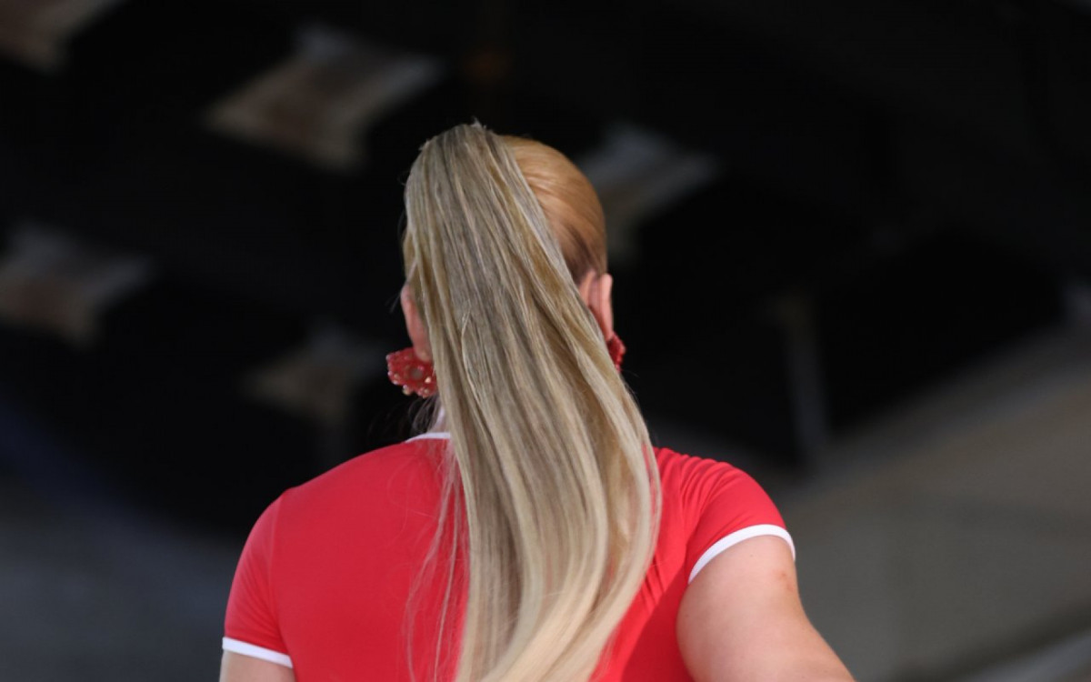 Virginia Fonseca marca presença em ensaio da Grande Rio