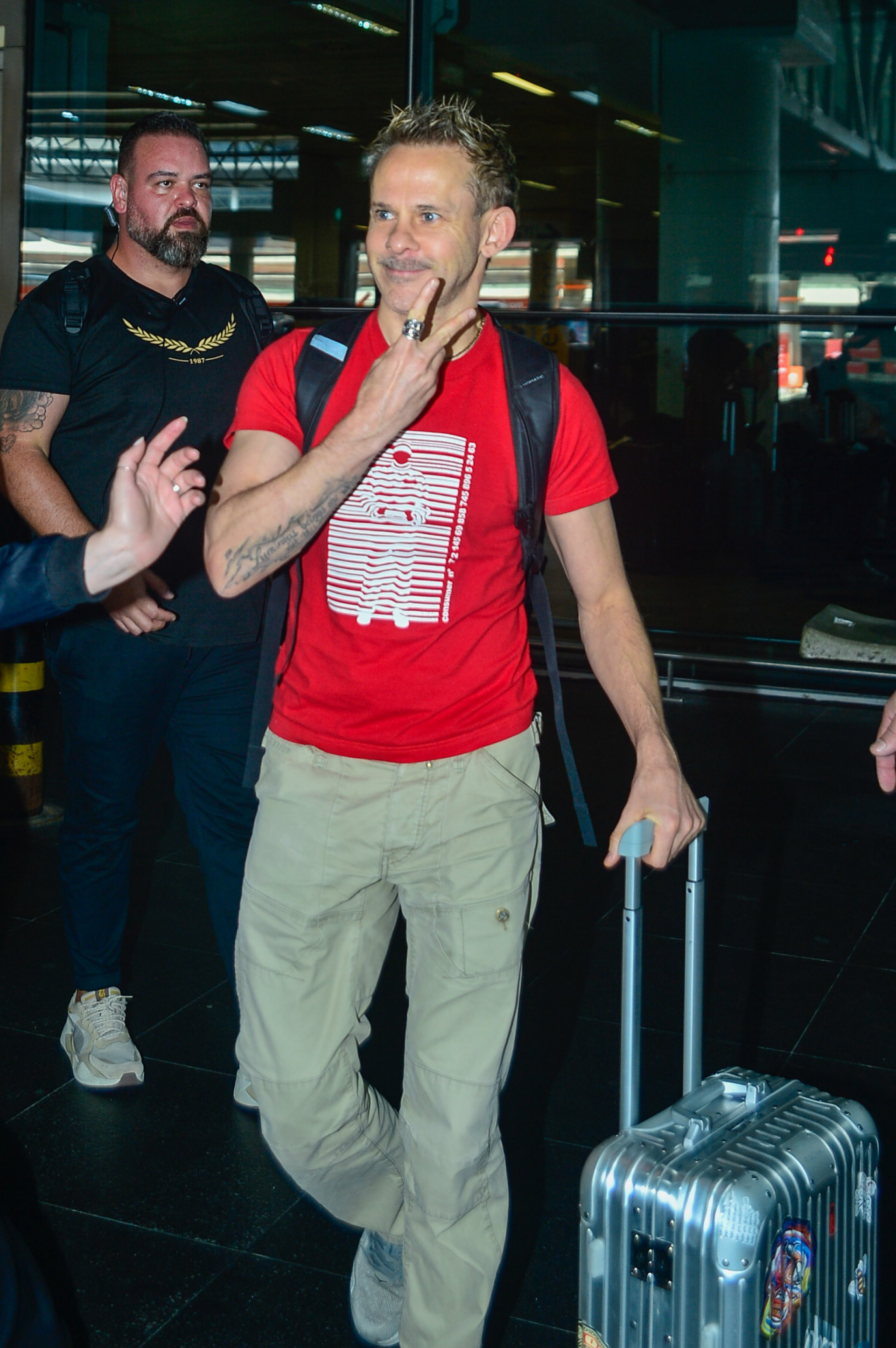 Dominic Monaghan desembarca em aeroporto de São Paulo - Eduardo Martins / Brazil News