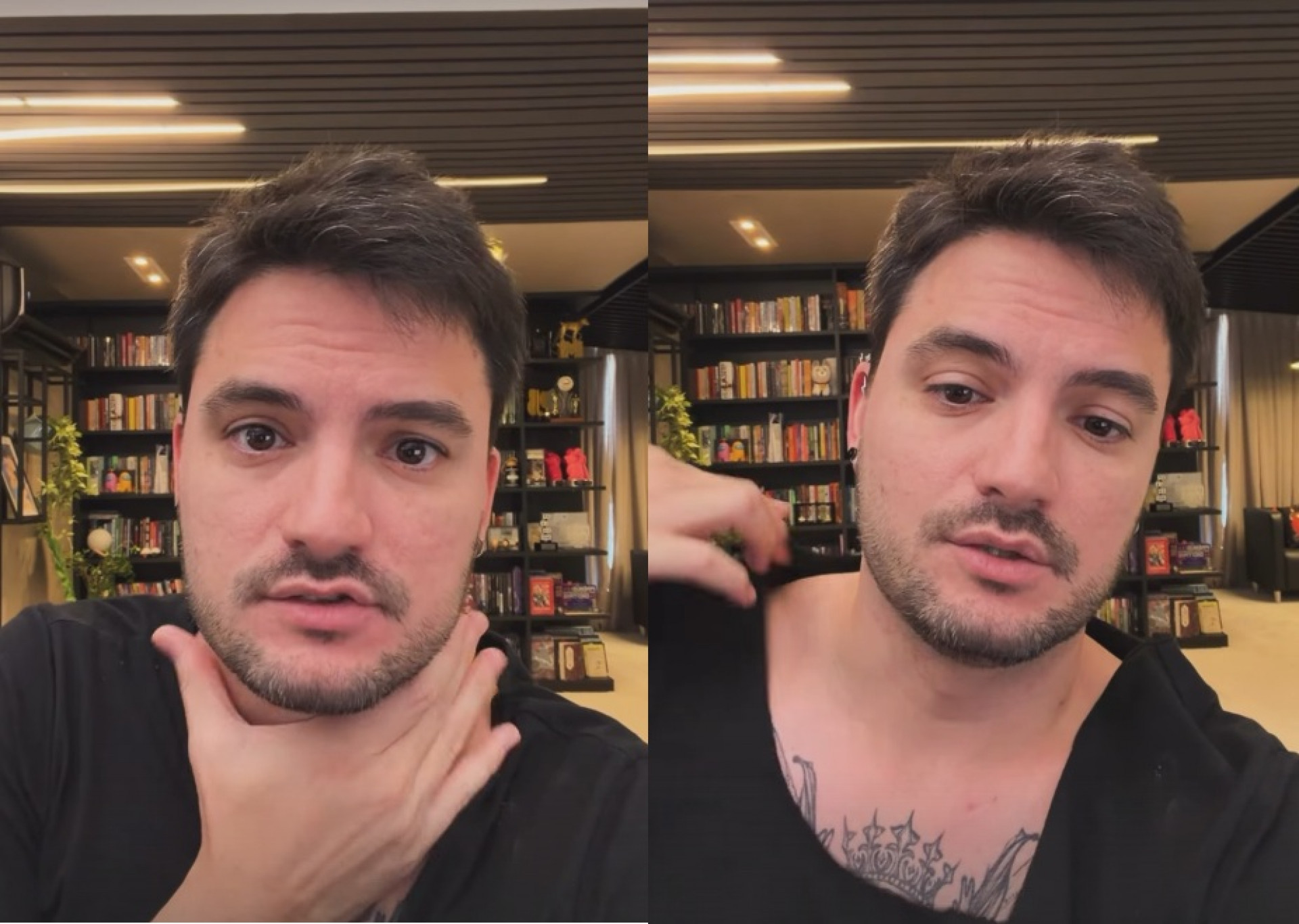 Felipe Neto explica sobre o transtorno mental que tem o sintoma de sentir agonia no pescoço - Reprodução / Instagram
