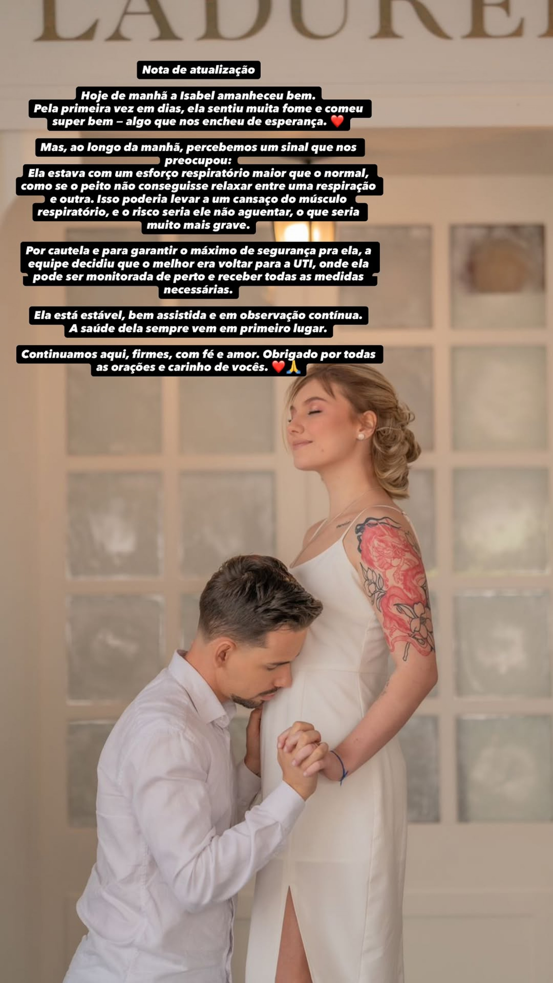 Isabel Veloso retorna à UTI após sinais de piora respiratória - Reprodução / Instagram