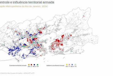 Mapa dos Grupos Armados do Rio revela avanço do CV, recuo da milícia e TCP como '3ª força'