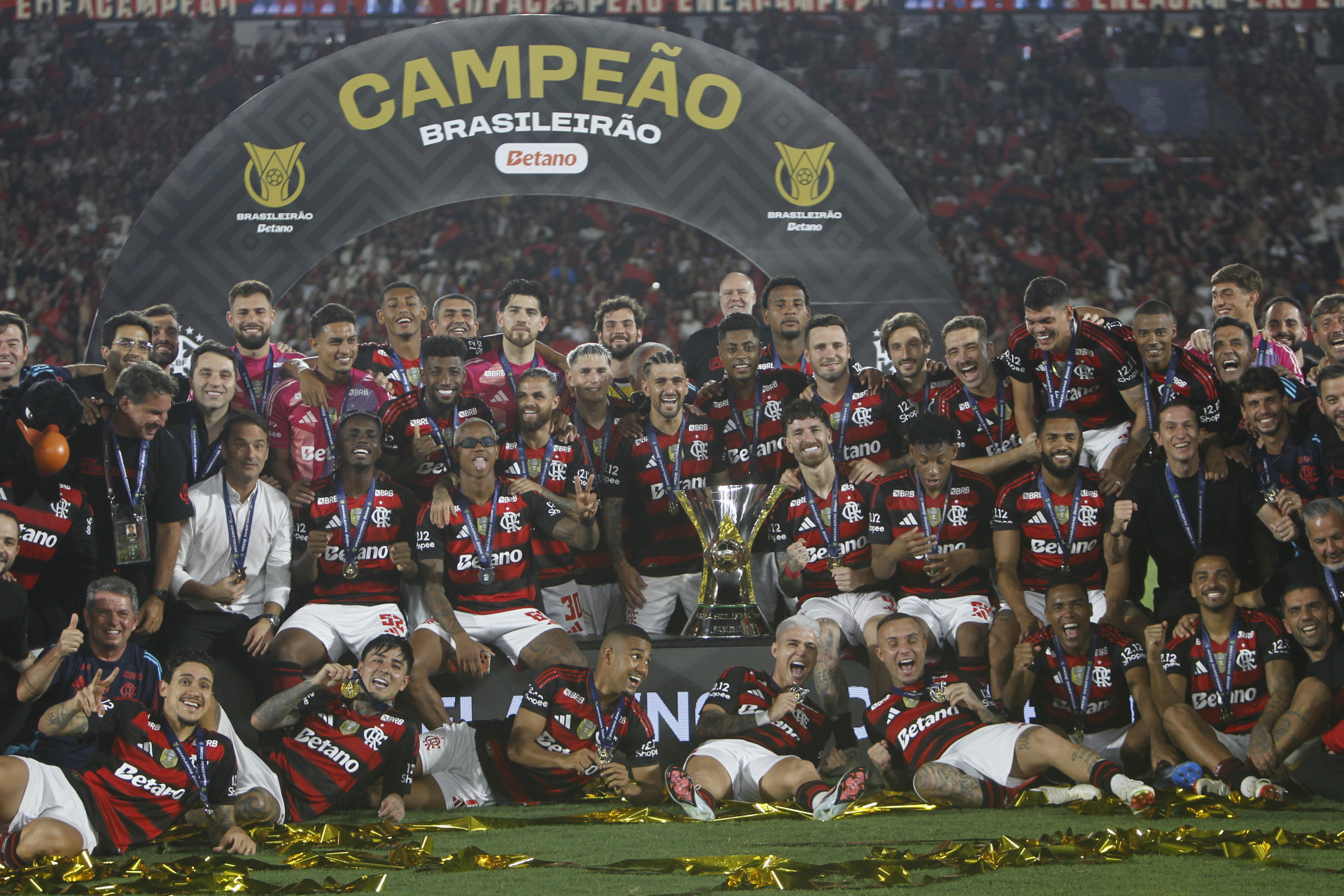 Flamengo conquistou o seu nono título do Brasileiro - Reginaldo Pimenta/Agência O Dia