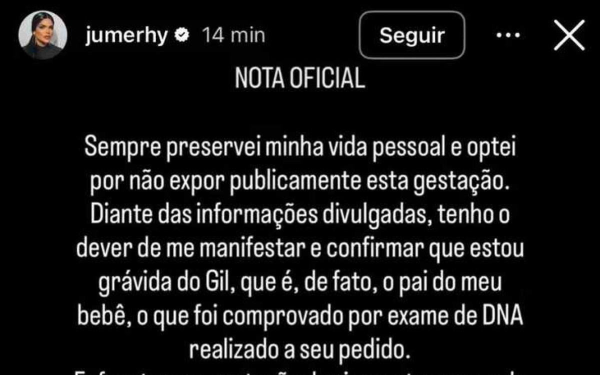 Gravidez fora do relacionamento: exame de DNA confirma filho de Gil Baloi