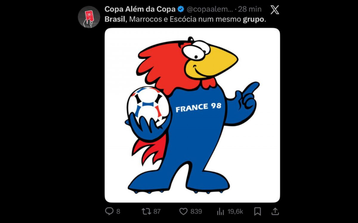 Definição da chave do Brasil na Copa do Mundo de 2026 agitou a Web