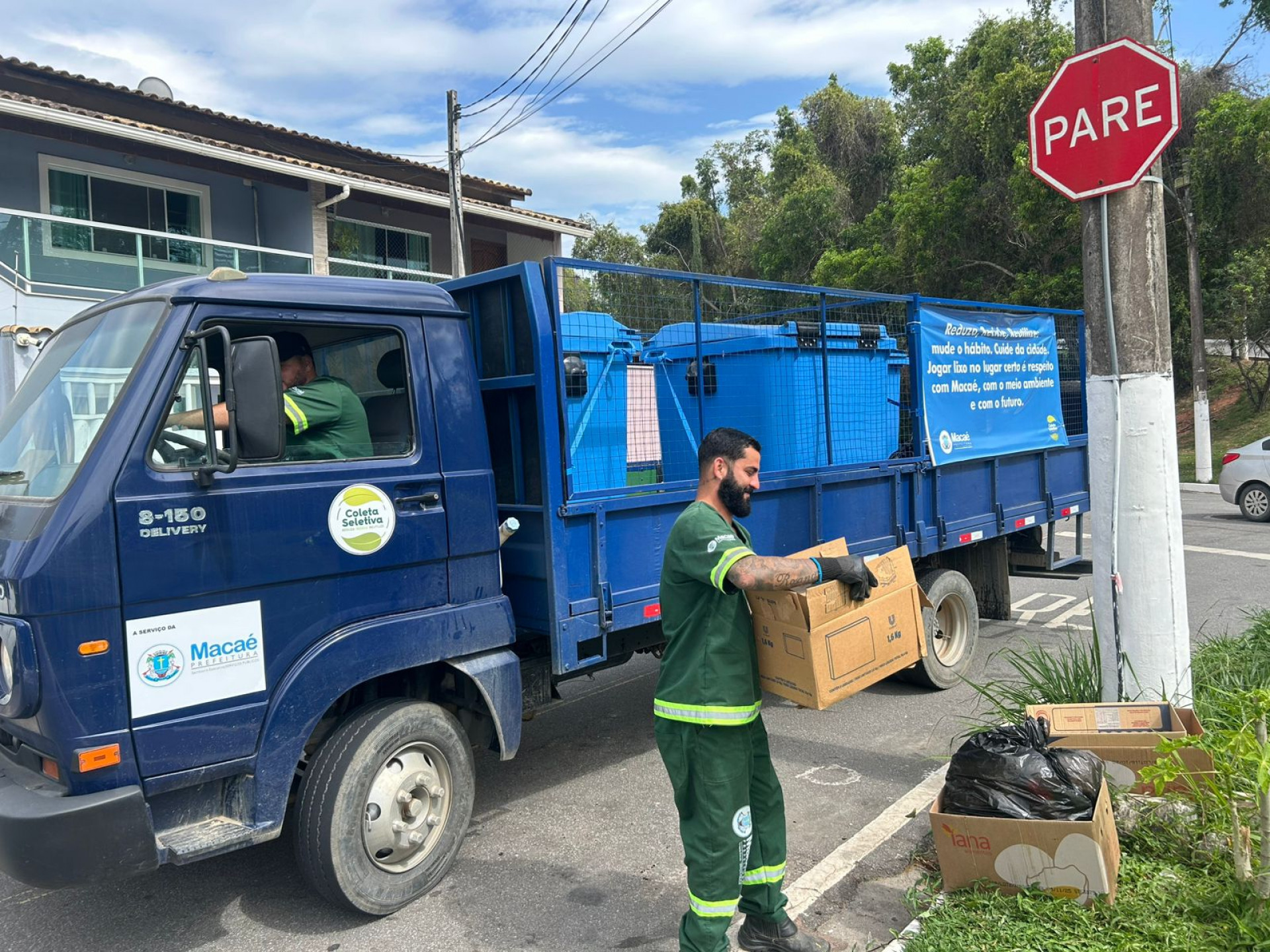 Coleta Seletiva vem ampliando em Maca&eacute; e chega a mais bairros com boa ades&atilde;o da popula&ccedil;&atilde;o - Foto: Divulga&ccedil;&atilde;o