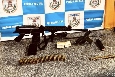 Patrulhamento Tático Móvel de Maricá atua em megaoperação em Niterói e prende suspeito com arsenal de guerra após intensos confrontos entre facções