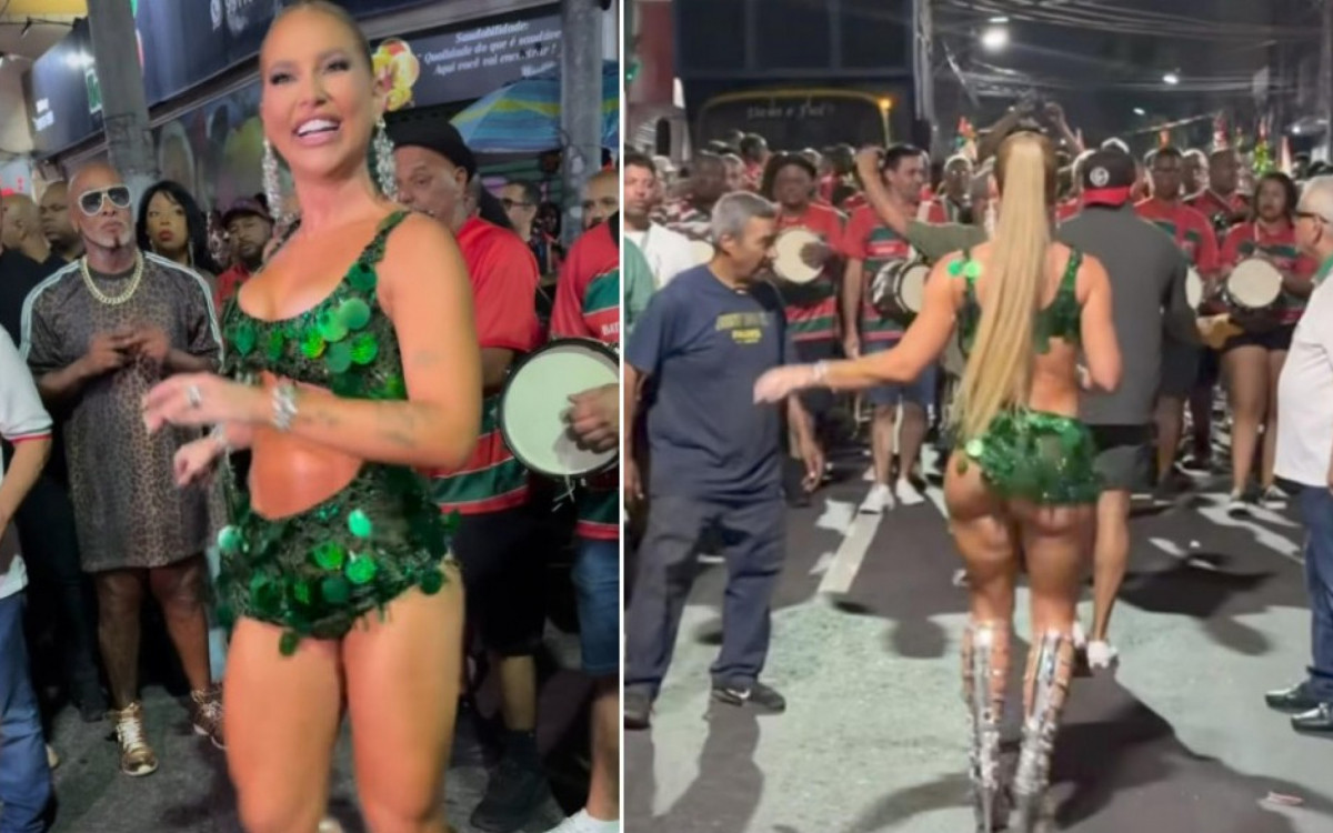 Virginia no ensaio de rua da Grande Rio - Reprodução/Instagram