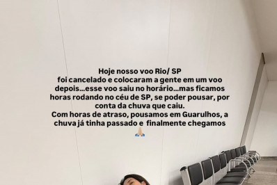 Fernanda Paes Leme enfrenta perrengue com a filha em aeroporto