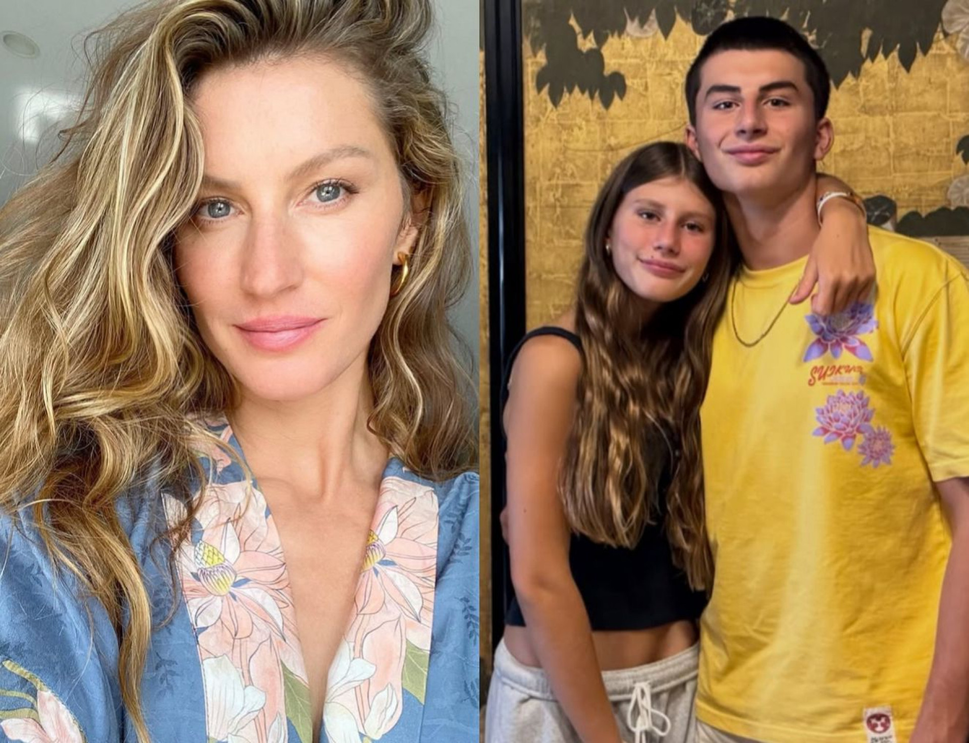 Gisele Bündchen, Benjamin e Vivian - Reprodução/Instagram