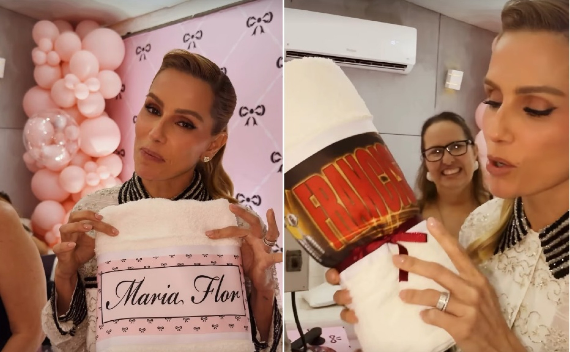 Deborah Secco mostra as toalhas personalizadas - Reprodução / Instagram