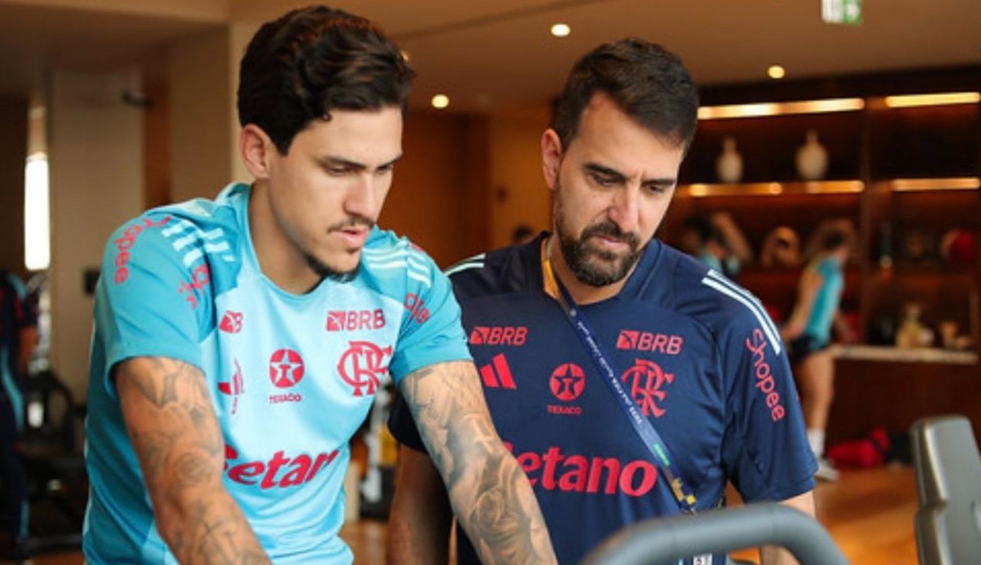 Pedro não foi a campo nesta segunda-feira (8) e realizou apenas trabalhos na academia - Gilvan de Souza