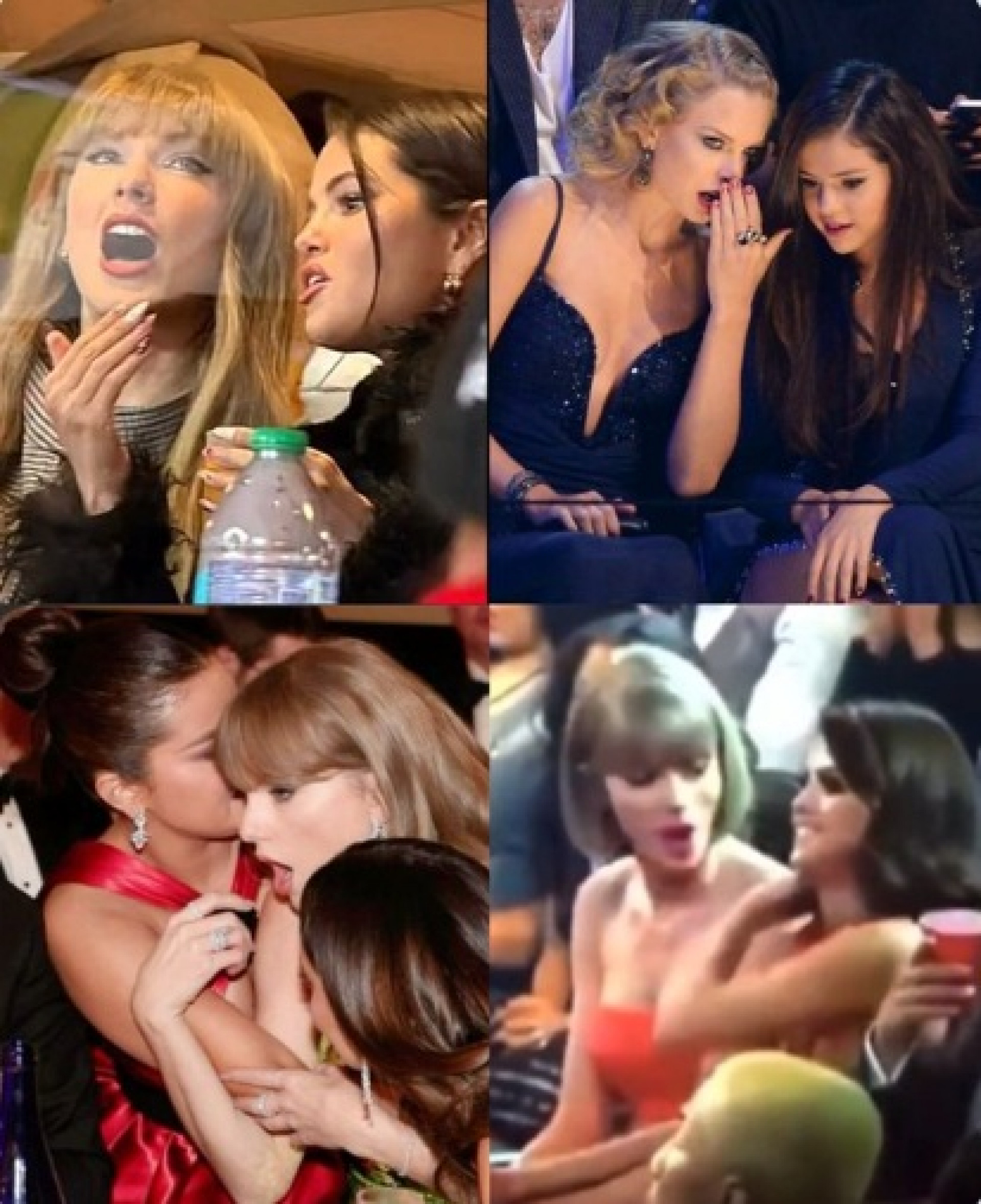 Montagem feita por um usuário do X (antigo Twitter) para mostrar a amizade entre Selena Gomez e Taylor Swift em diferentes momentos - Reprodução / X