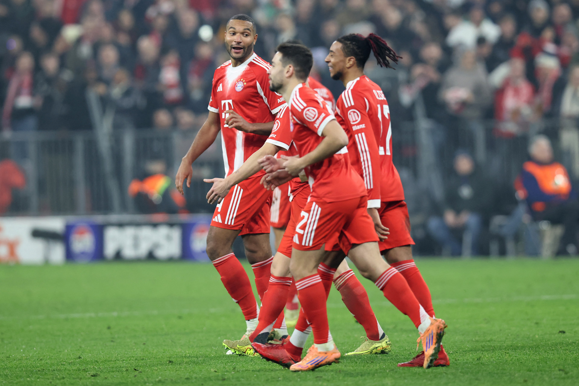 Comemora&ccedil;&atilde;o dos jogadores do Bayern de Munique