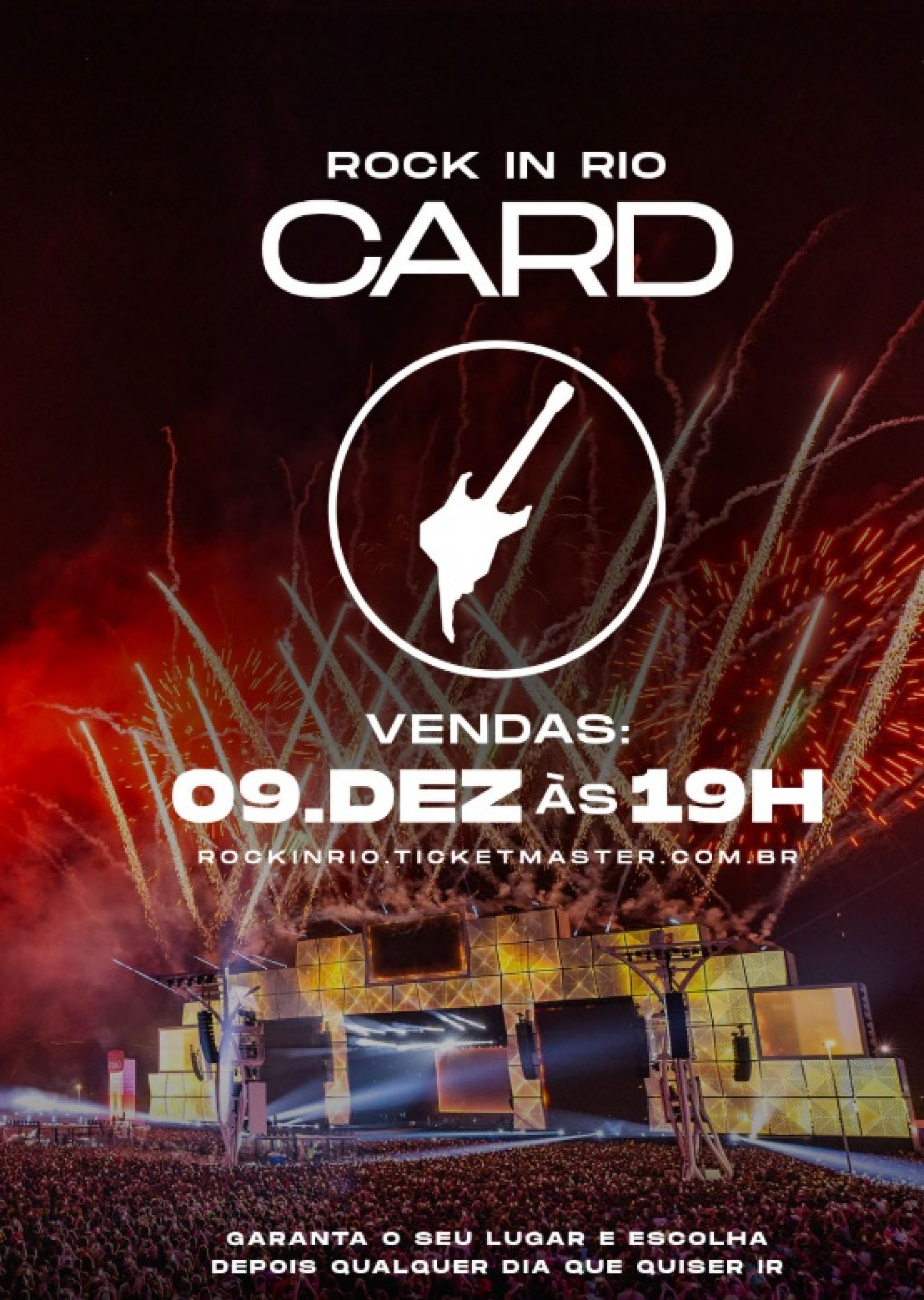 Anúncio sobre a abertura da venda geral do Rock In Rio Card - Reprodução / Instagram
