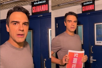 Tadeu Schmidt aparece com 'lista' dos participantes do 'BBB 26'